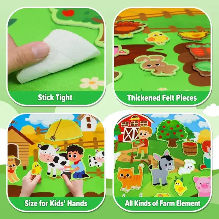 Tablero de Fieltro de Animales de Granja