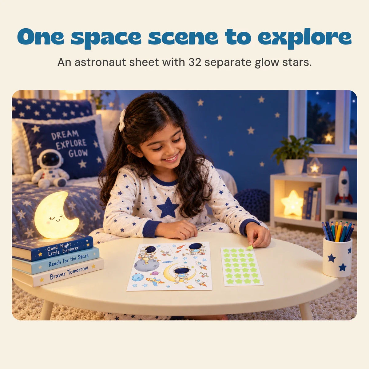 Astronaut Night Glow Stickers – 5