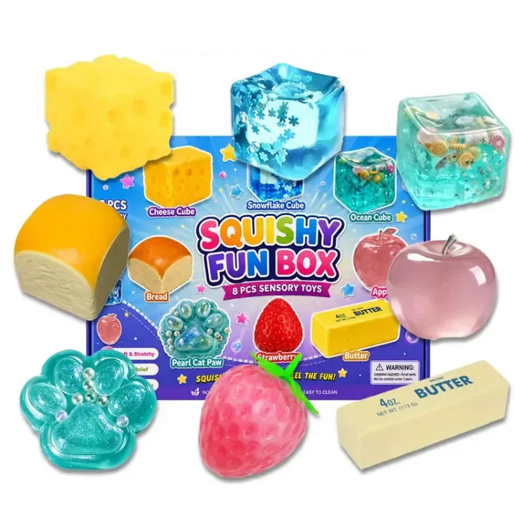 Squishy Fun Box – One Box. Eight Obsessions.