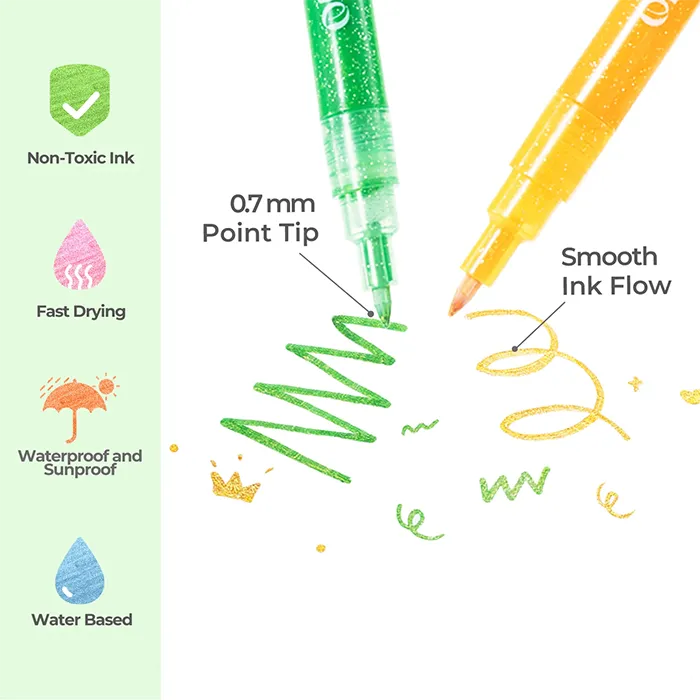 Sparkle & Shine Glitter Markers Set