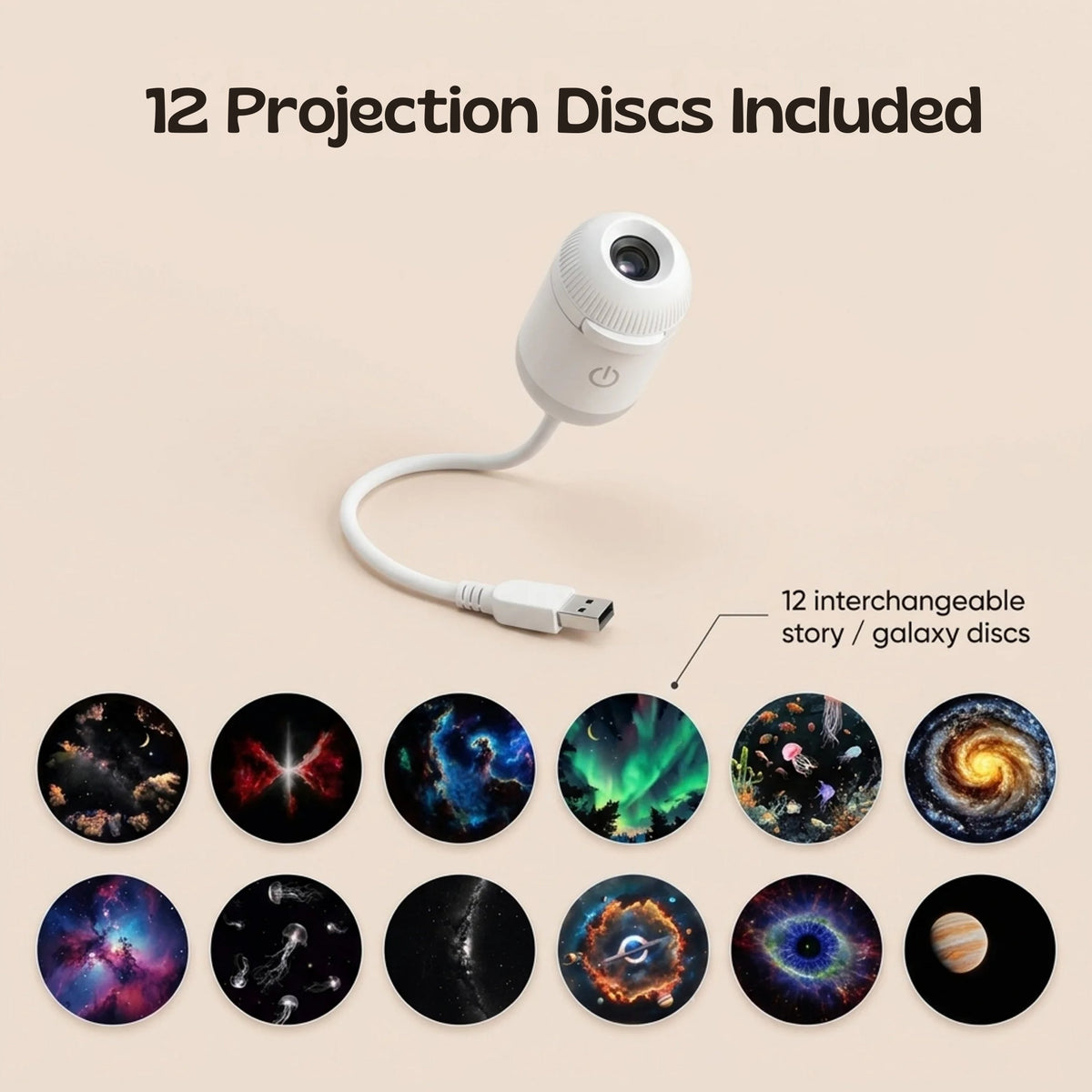 GalaxyGlow™ Slide Projector Night Light – 10