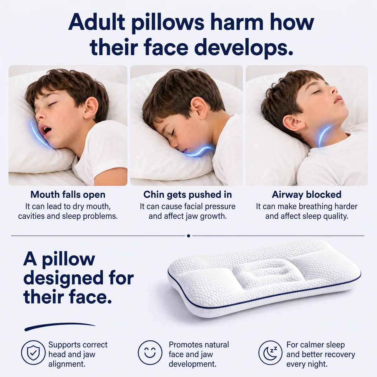 SleepFit™ Kids' Posture Pillow – 3