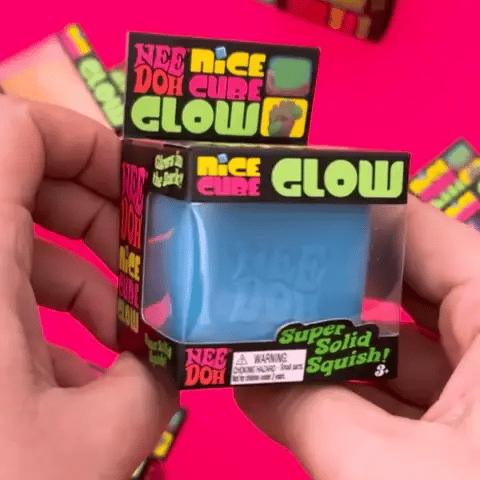 NeeDoh Nice Cube Glow – Squeeze by Day. Glow by Night.