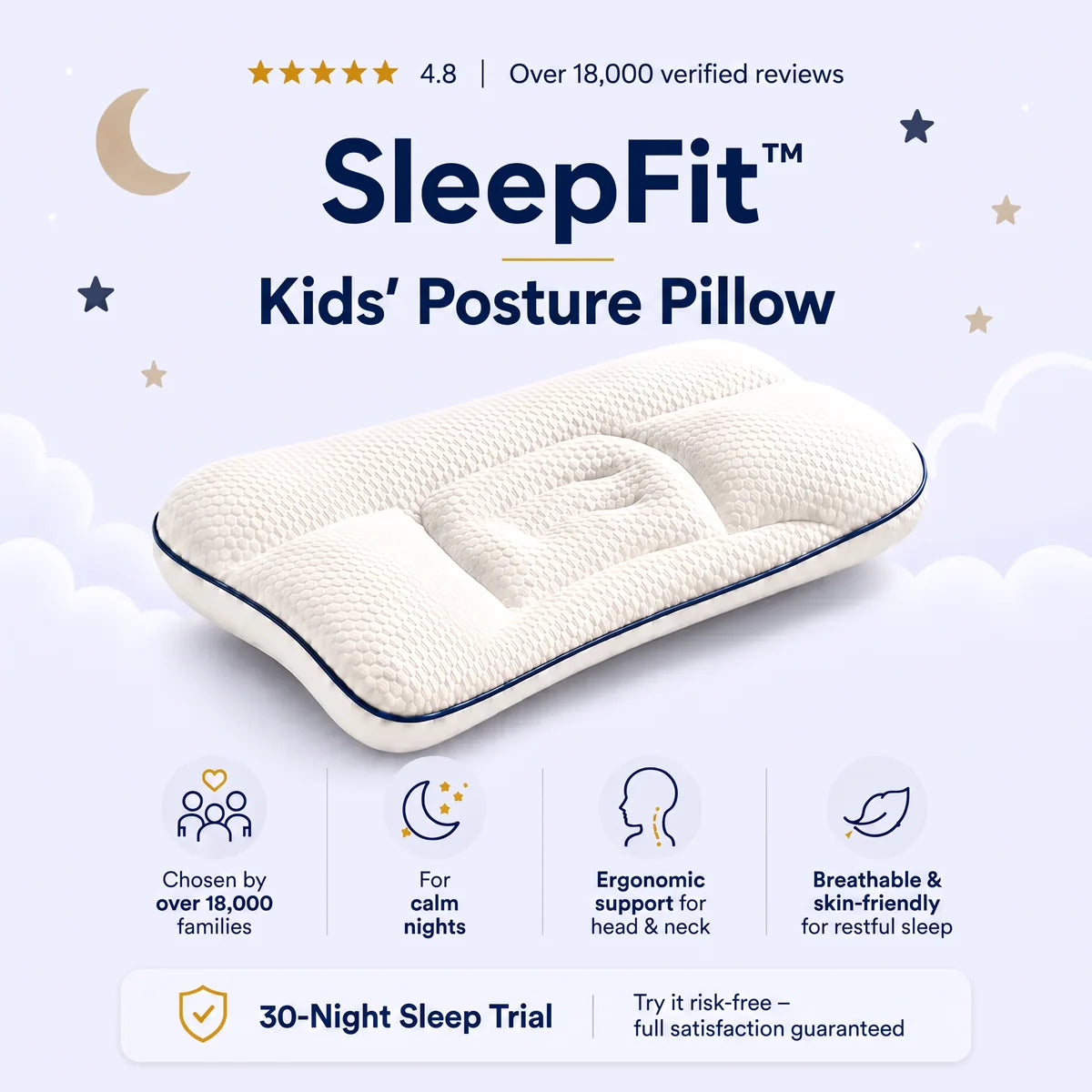SleepFit™ Kids' Posture Pillow – 1